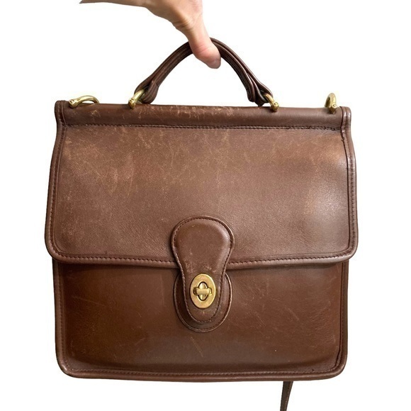 Coach brown leather Willis bag 9927 - Picture 1 of 15
